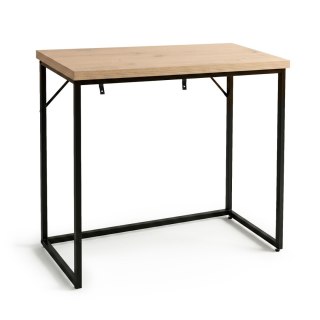 Konsola stolik loftowy ORIGO 90 cm Dąb Artisan Czarne nogi