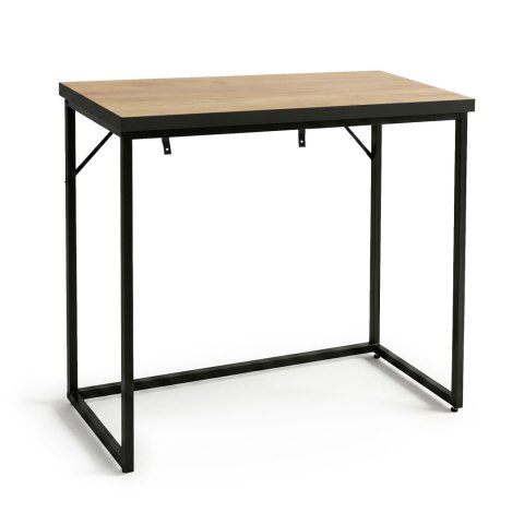 Konsola stolik loftowy ORIGO 90 cm Dąb Craft Czarne nogi