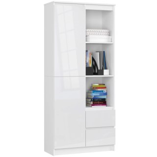 REGAŁ BIUROWY R 80 cm CLP R11 PK BIAŁY / BIAŁY POŁYSK