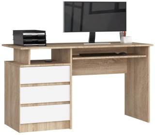 BIURKO CLP 135cm PK SONOMA / BIAŁY
