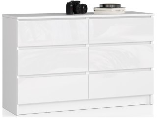 KOMODA K120 6SZ CLP PK BIAŁY POŁYSK