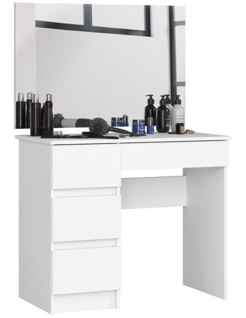 Toaletka z lustrem CLP T-6/SL 900x600 LEWA PK BIAŁA