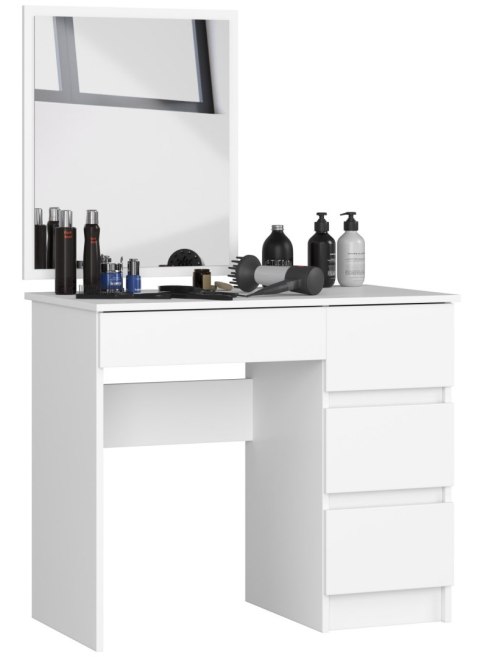 TOALETKA KOSMETYCZNA Z LUSTREM T-6/SL 500x600 PRAWA PK BIAŁA