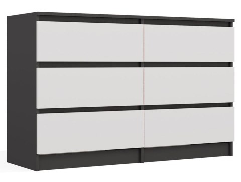 Komoda Malwa M6 120 ANTRACYT / BIAŁY