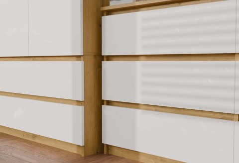 Komoda Malwa M6 120 DĄB ARTISAN BIAŁY