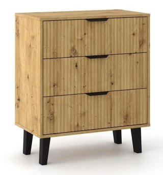 Komoda Scandi 3S SLIM DĄB ARTISAN