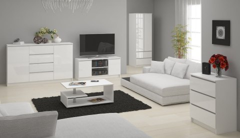 KOMODA K160 2D 4SZ CLP PK BIAŁY POŁYSK