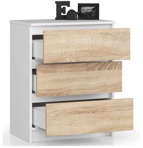 KOMODA K60 3SZ CLP PK BIAŁY / SONOMA