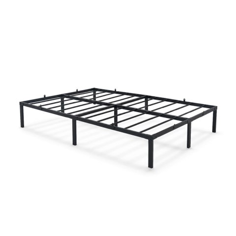 Łóżko Metalowe 120x200 cm Łóżko Gościnne Składane Metalowy Stelaż i Rama Czarne 9 nóżek 20 listew