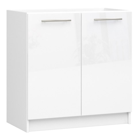 SZAFKA KUCHENNA POD ZLEWOZMYWAK OLIWIA S 80cm BIAŁA-BIAŁY POŁYSK